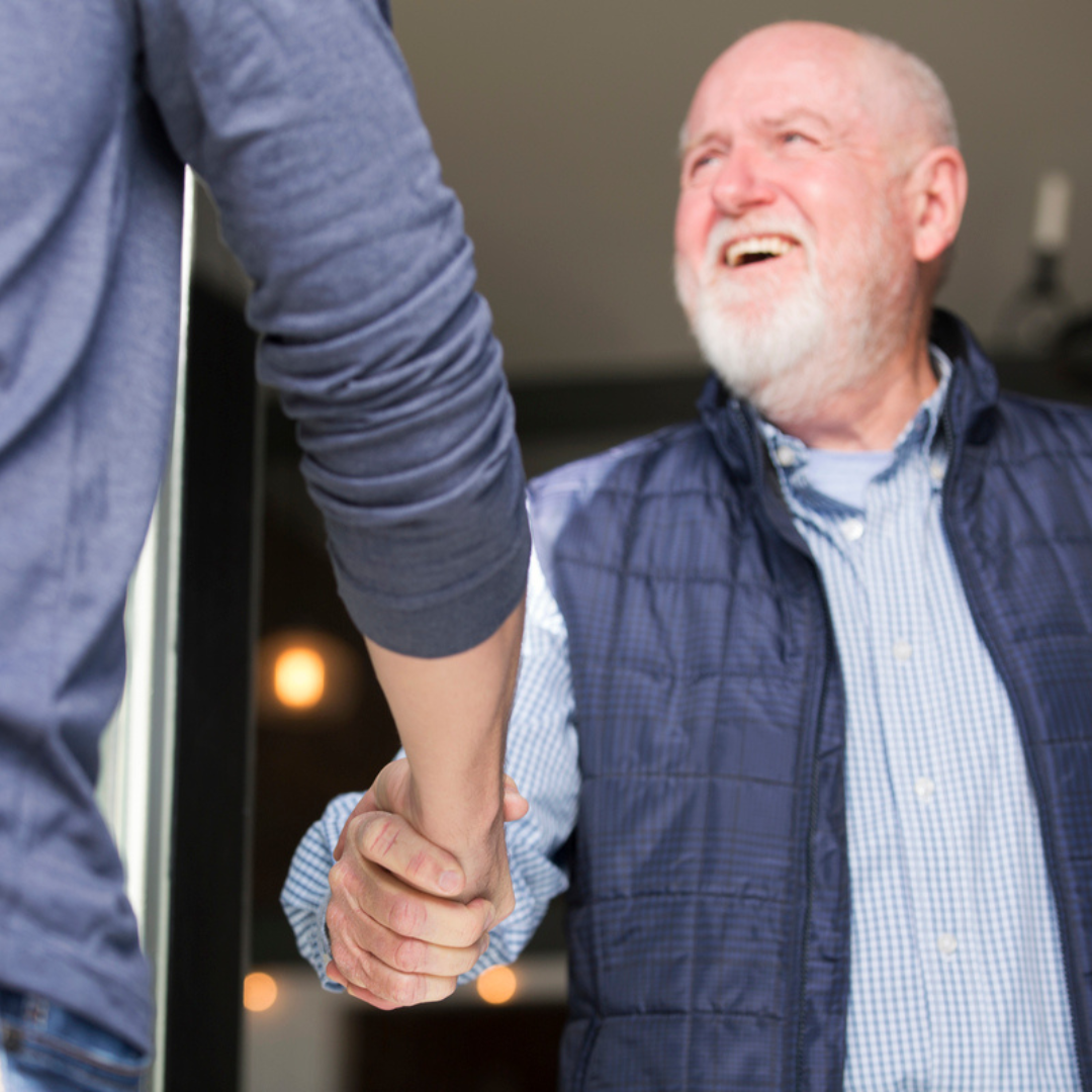 Two Men Greeting Hand Shake